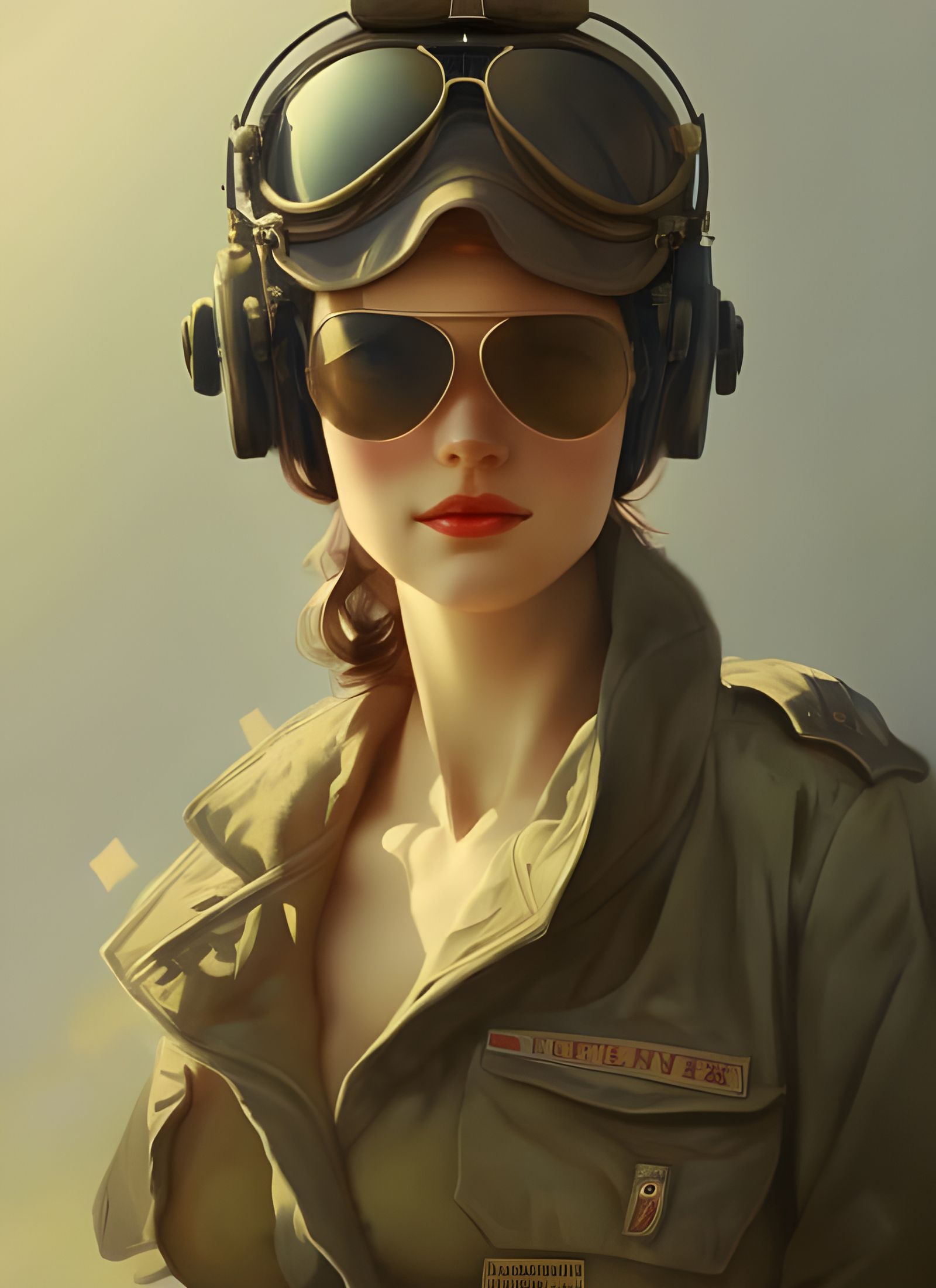 WW2 US Female Fighter Pilot