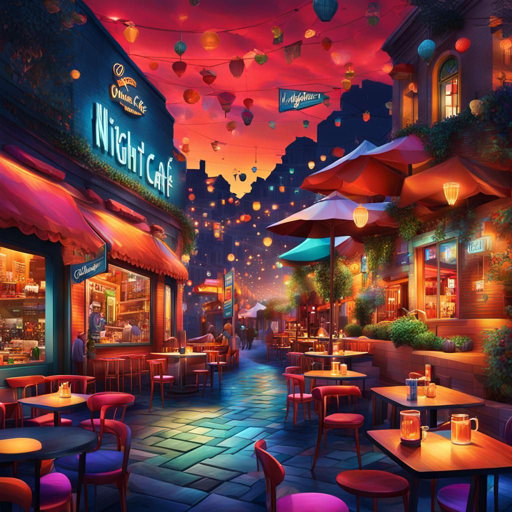 NightCafe Digital Landscape: Vibrant Online Creativity Platf...