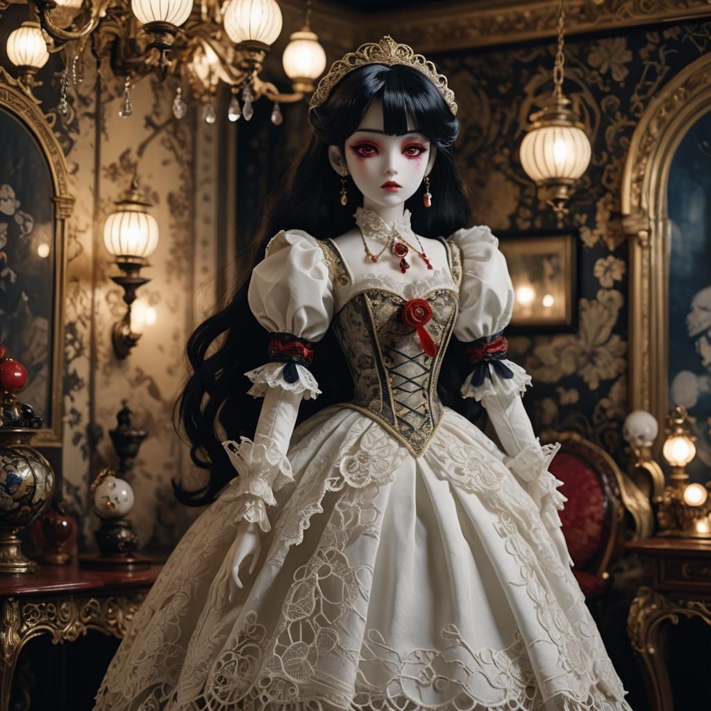 Sailor Mars as Spooky Victorian BJD Doll