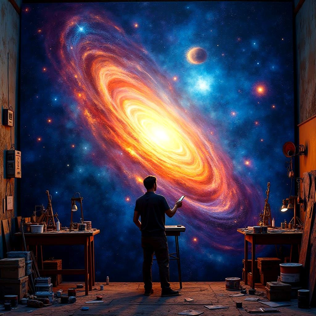 Painting a Space Mural