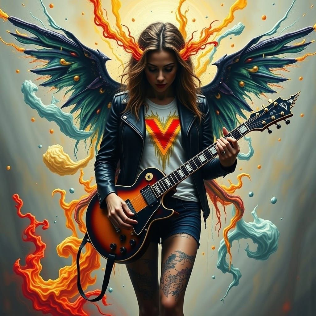 Electric Fairy Rock Goddess in Whirlwind