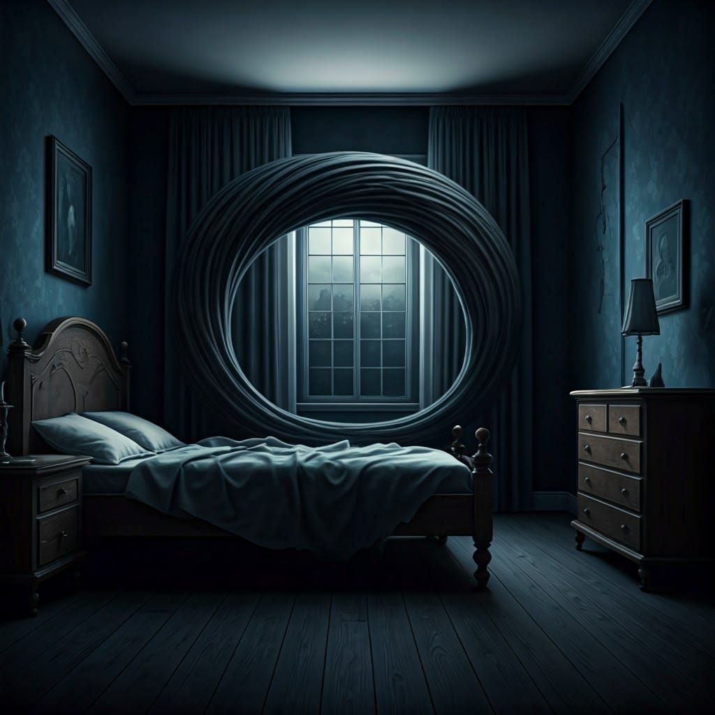 Macabre Boogeyman Figure Emerges from Dark Shadows in Creepy...