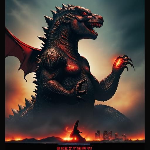 Godzilla Versus Dracula Movie Poster