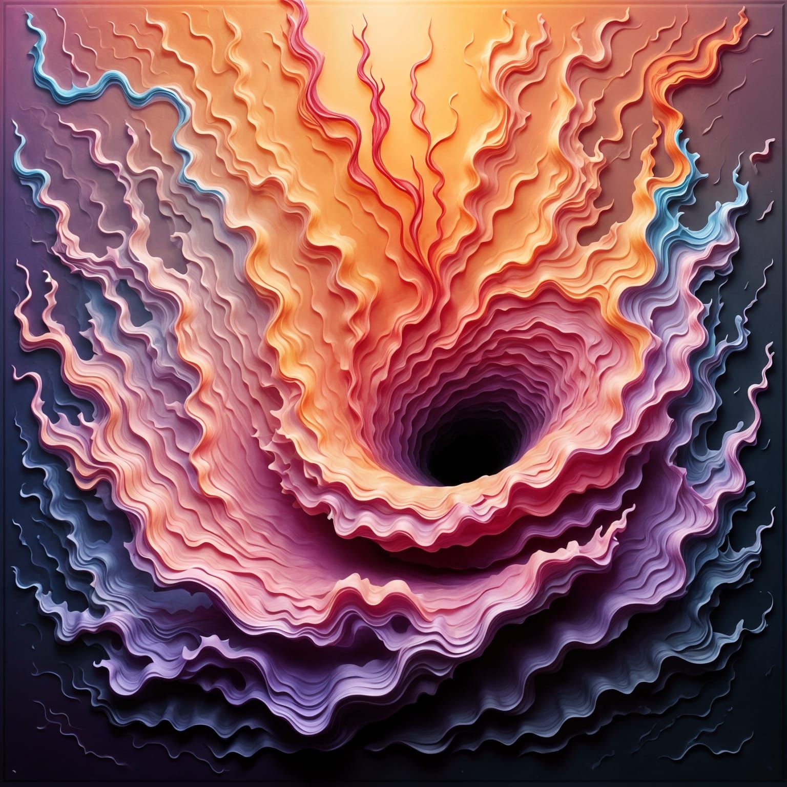 Vibrant Purple Fire Digital Art