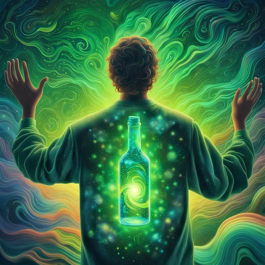 Holographic Astral Illustration: Sealing Time in a Bottle