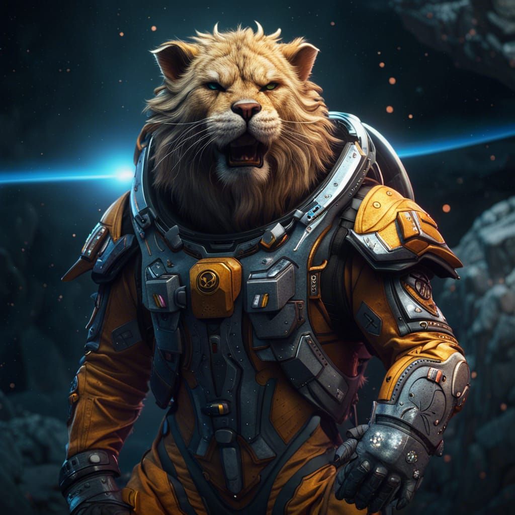 Sabertooth in Space Team Uniform: Detailed Matte Painting