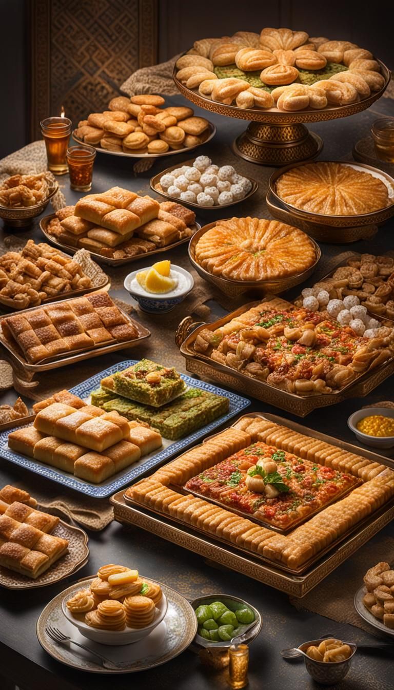 Eid al-Fitr Family Feast: Hyperrealistic Delights