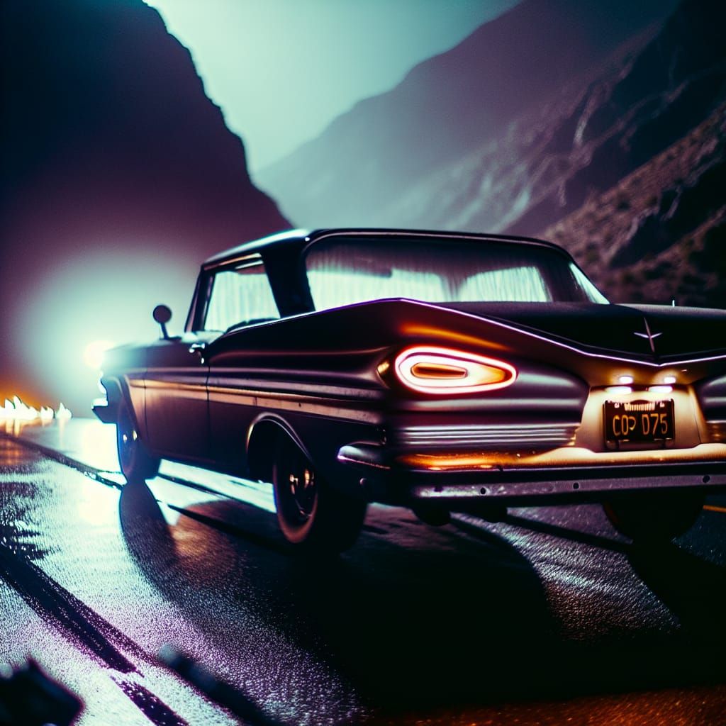 1958 Plymouth Belvedere in Cinematic Film Style