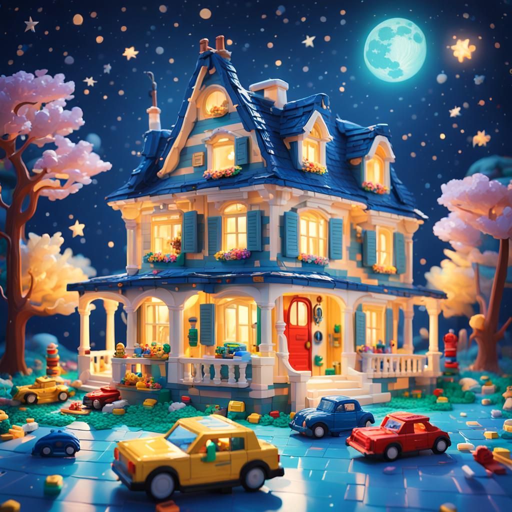Luxurious Children's House in Magic Realism Style