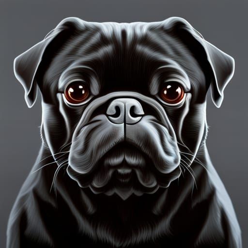 Hyperrealistic Cheese Pug Portrait