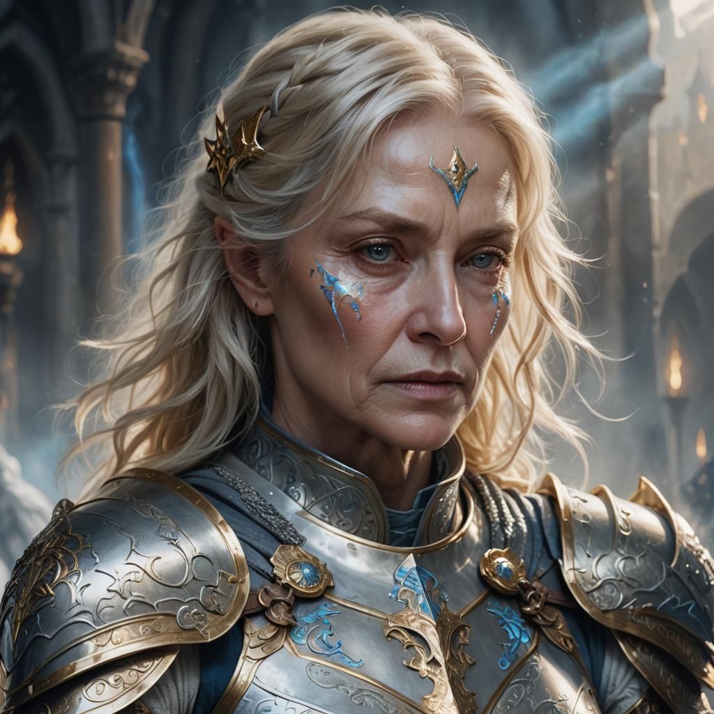 Fantasy Knight Paladin in Shimmering Armor