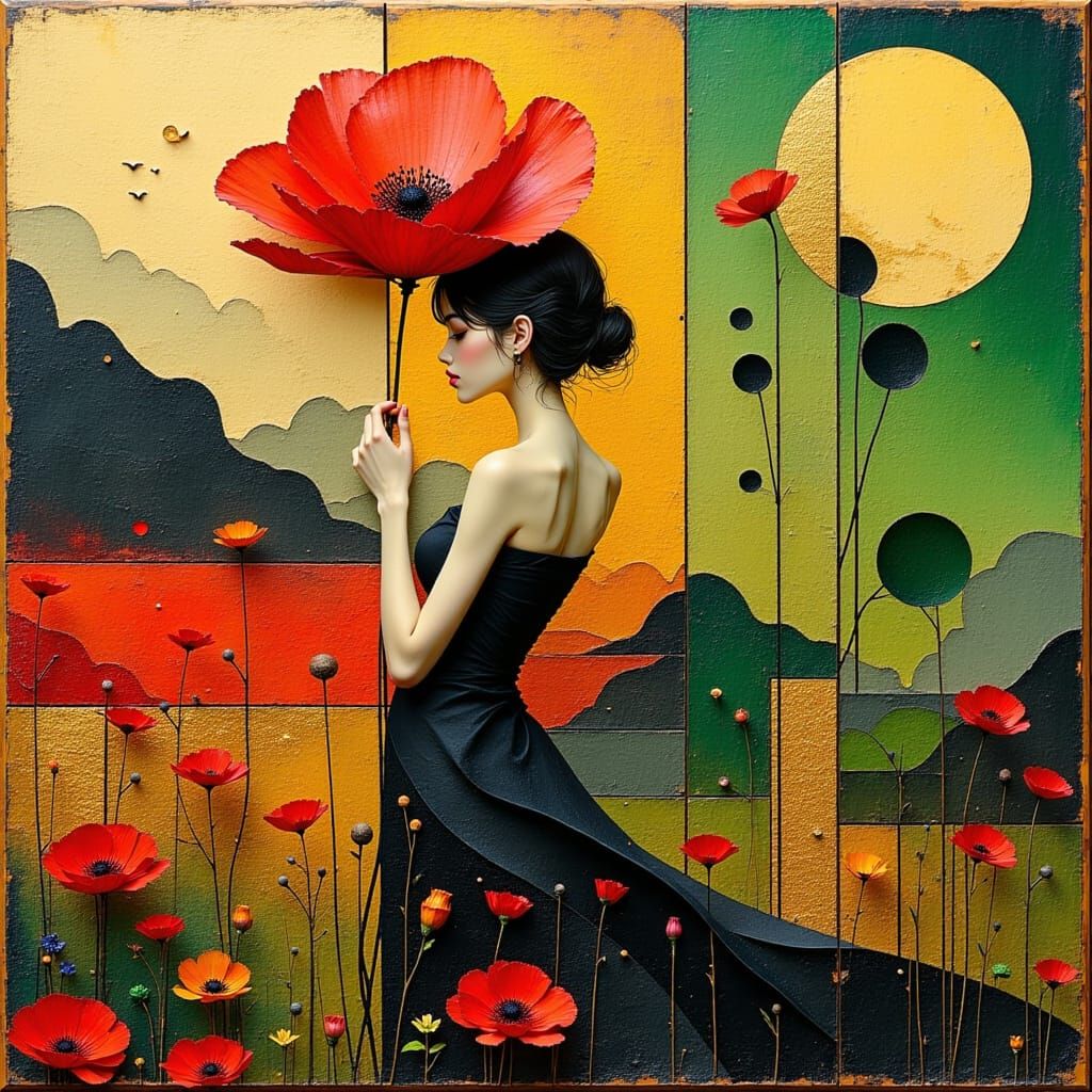 Rise from the darkness, just as a poppy rises from the earth