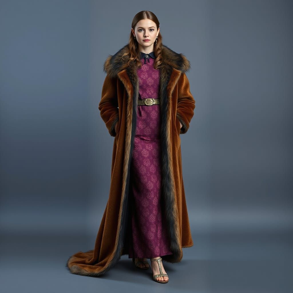 Hermione Granger in Elegant Winter Attire