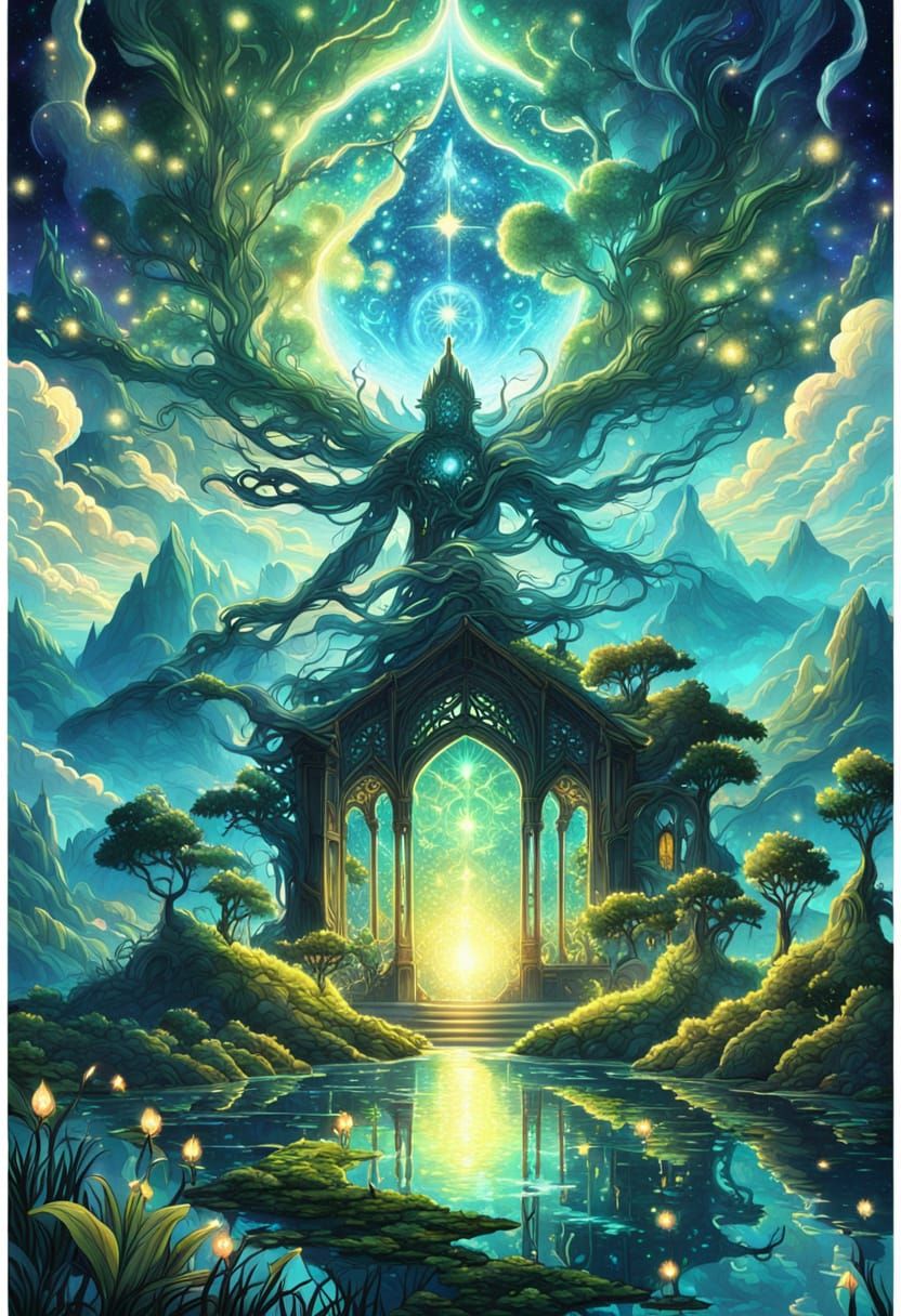 Surreal Astral Portal Unveils Cosmic Wonders