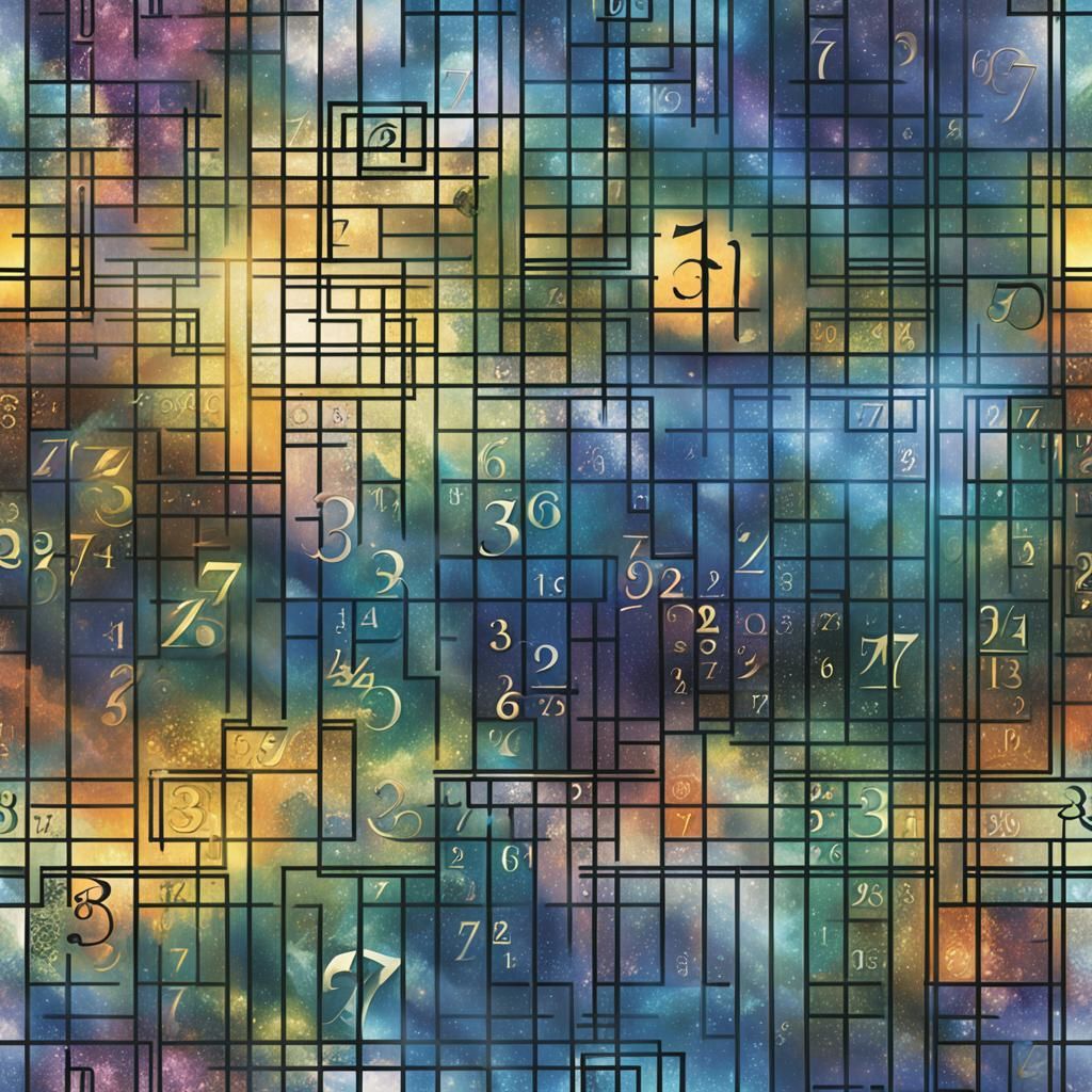 Metallic Number 37 in Ethereal Fantasy Grid