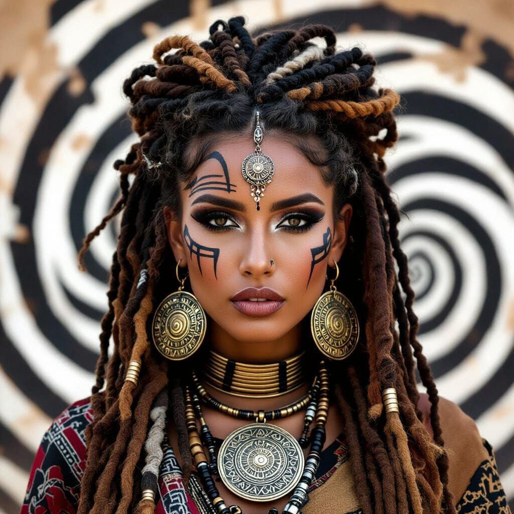 Moroccan Warrior Queen with Dreadlock Crown