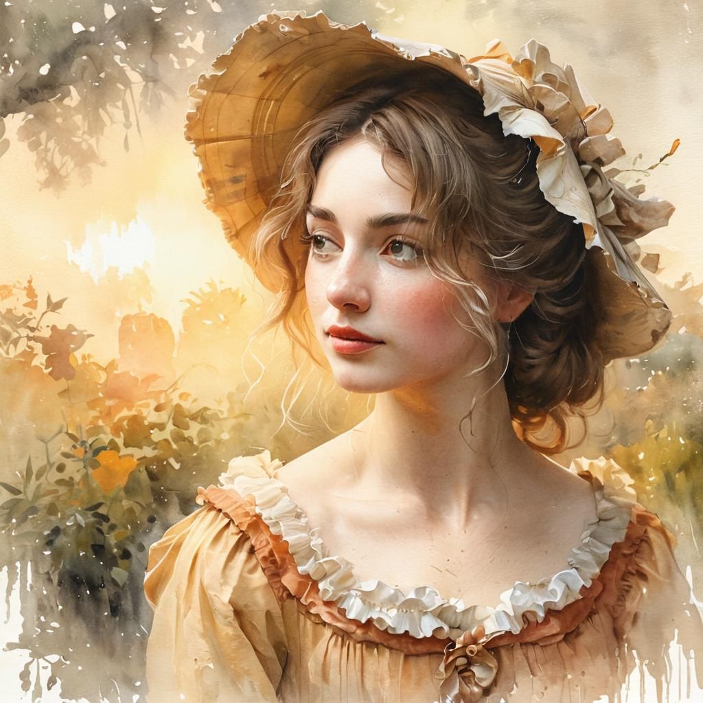 Portrait in watercolour