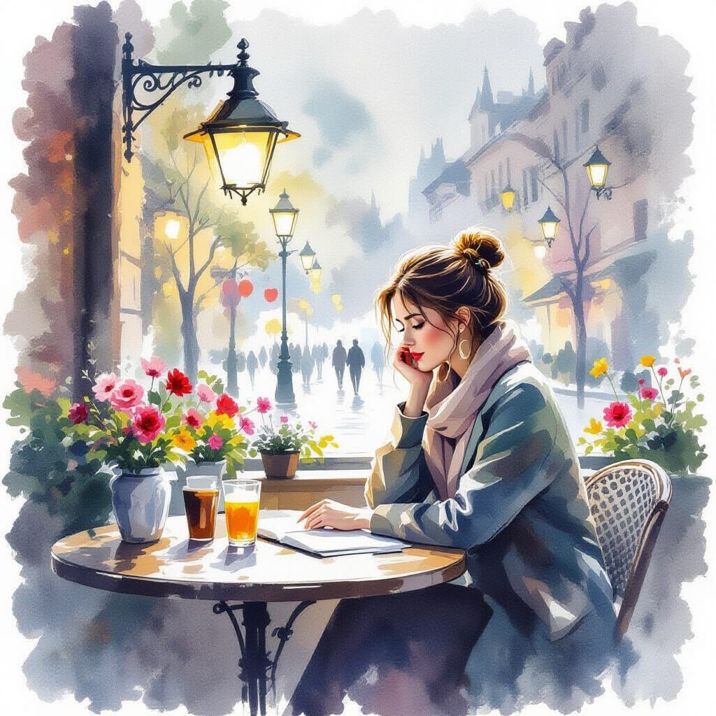 Le Temps des Secrets Watercolor Style