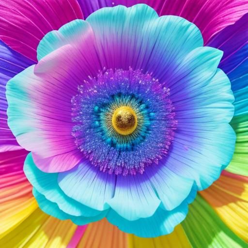 Lisa Frank Bumble Bee with Rainbow Rose