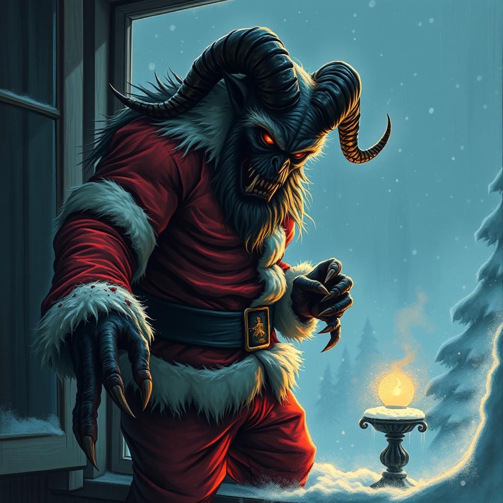 Grotesque Boogeyman Krampus Fusion on Christmas Eve