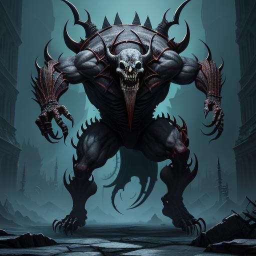 Intricate Skullsliver Creature Concept Art
