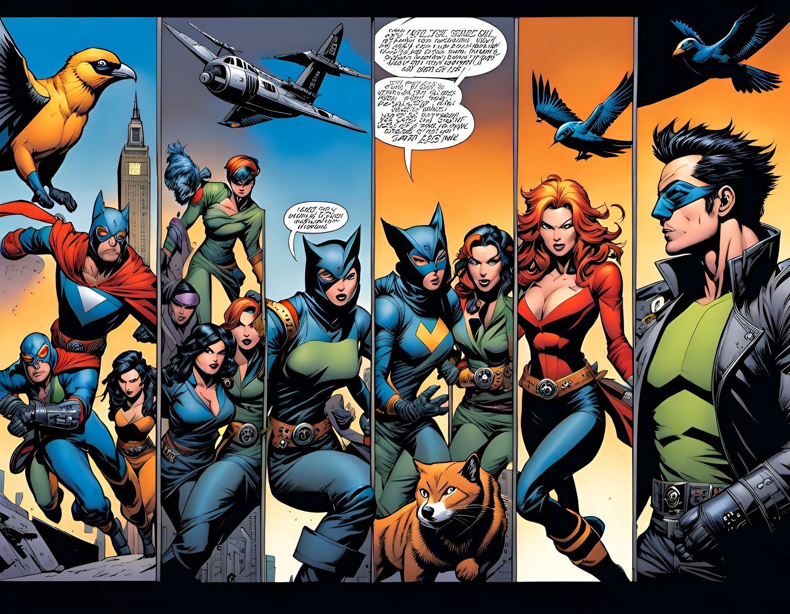 Animal Cybernetic Heroes Escape Lair, Comic Book Style