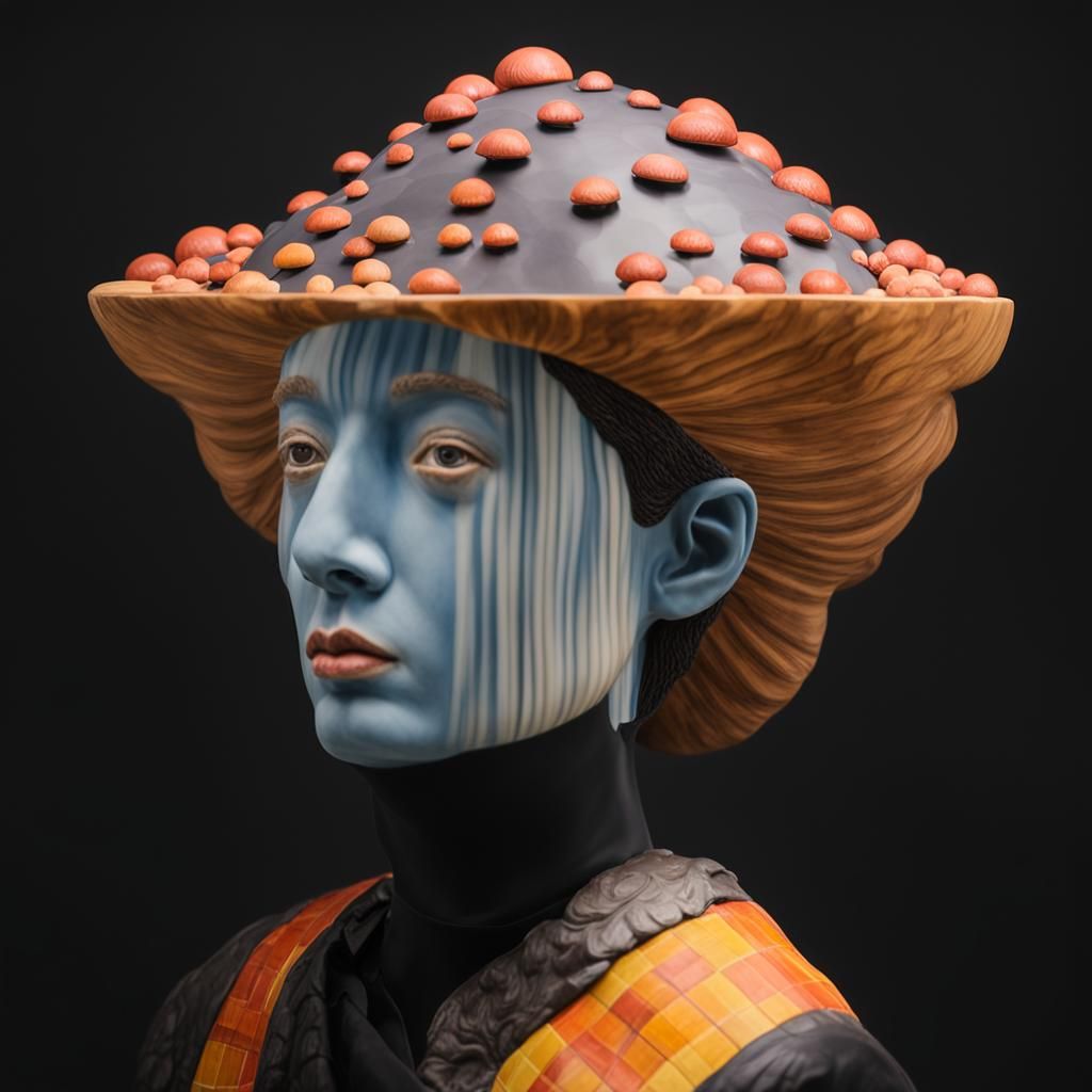 Monumental Mushrooms in Black Forest: A Porcelain Sculpture