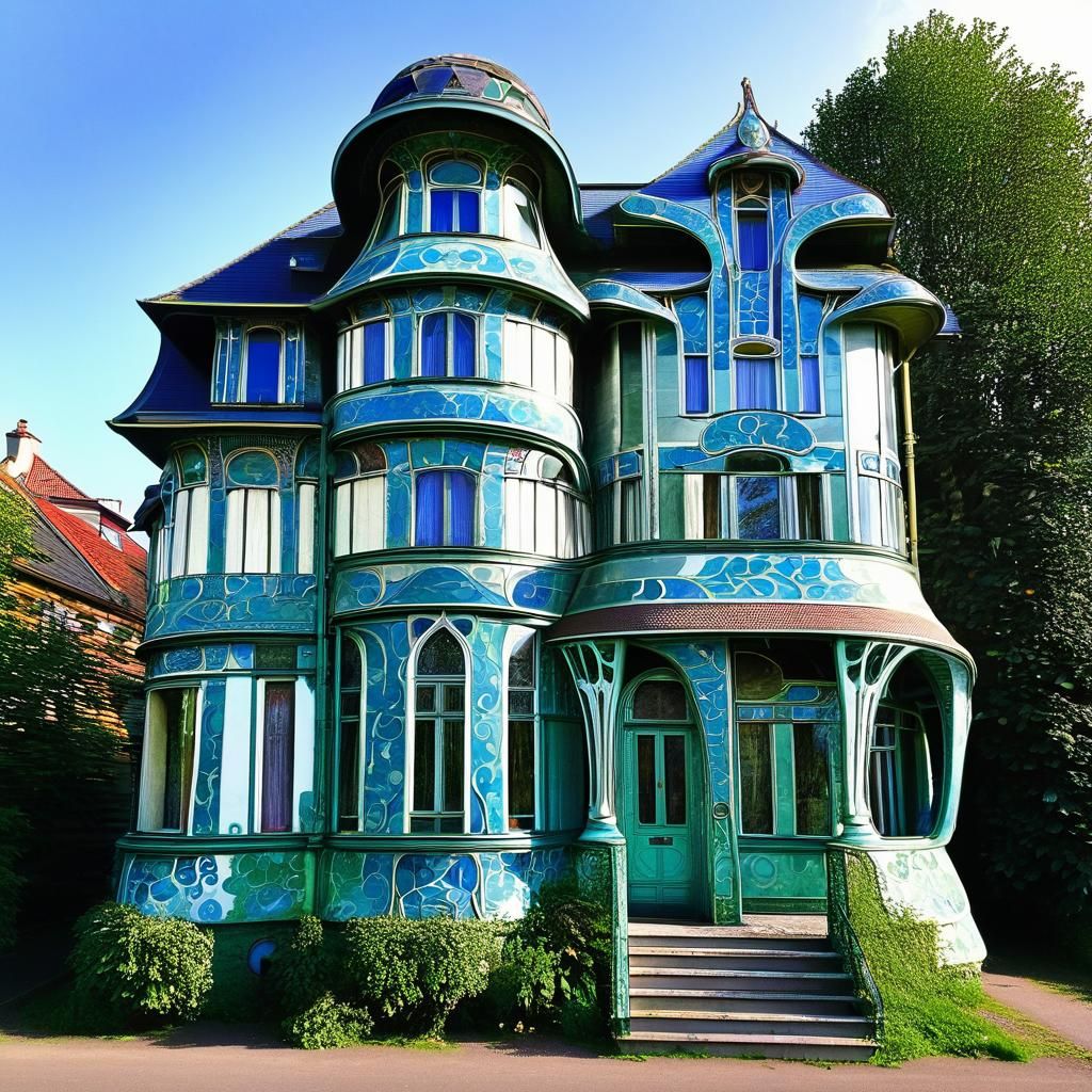 Unusual House in Art Nouveau Style