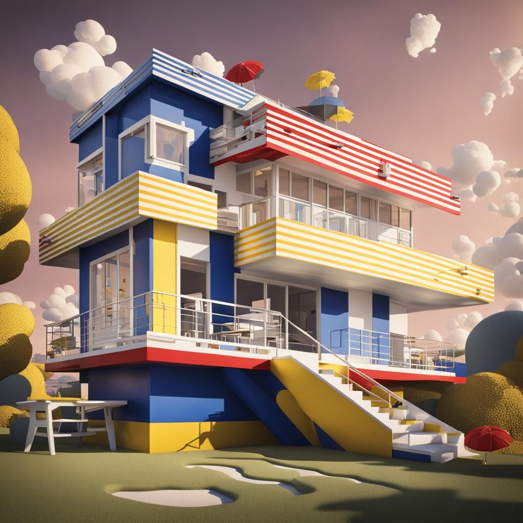 Pop Art House Design in Fifties Style