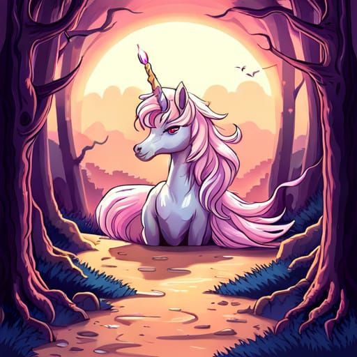 Magic Unicorn in Detailed 16-bit Pixel Art