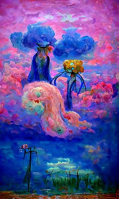 Cotton Candy Octopus Garden: Surrealist Dreamscape