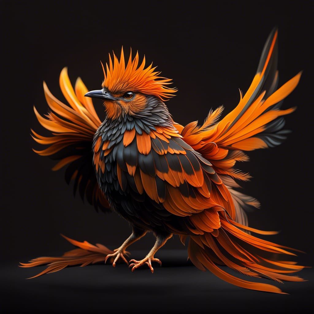 Orange feathers