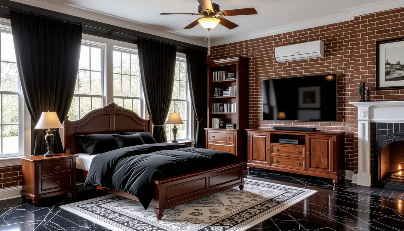 Luxurious Victorian Bedroom with Maple Furniture