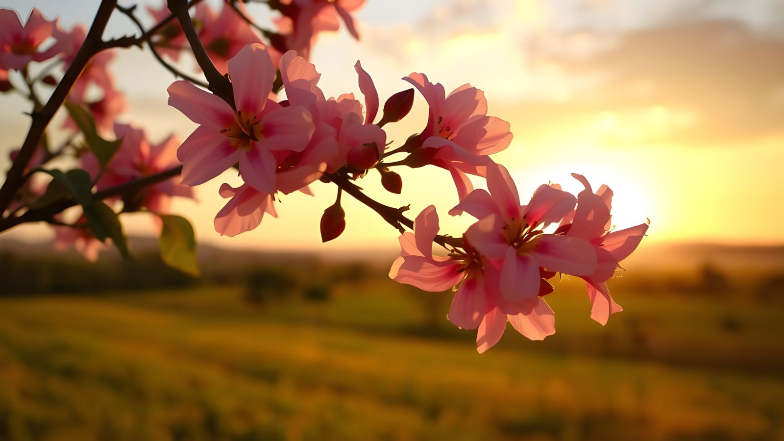 Golden Dawn in Serene Countryside