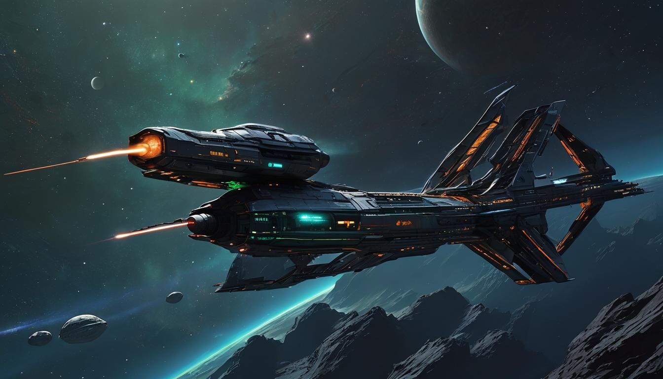 Futuristic spaceship