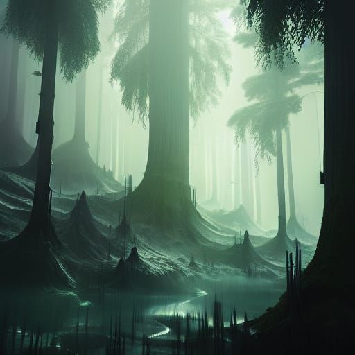 Misty Forest: Photo Manipulation Fantasy Art