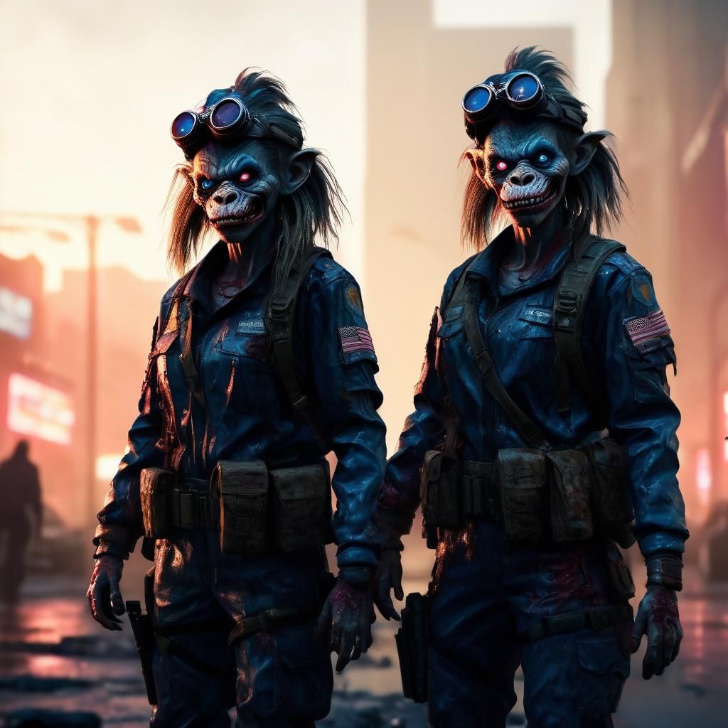 Horror Concept Art: Zombie Monkey Monster Clowns