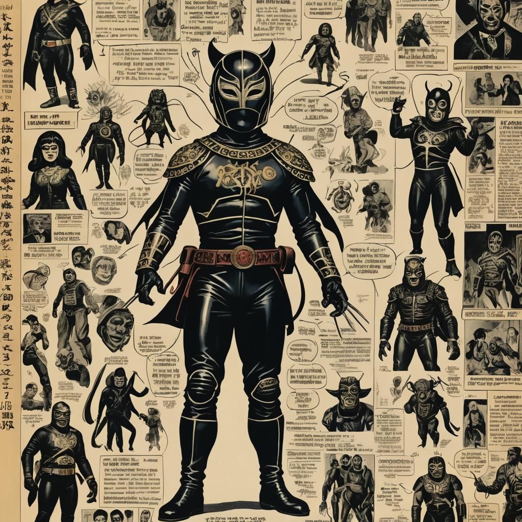 Mexican Wrestler Super-Villainess Awaits Weirdness