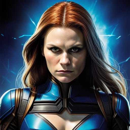 Anna Paquin as Rogue in Hyper-Realistic Comic Book Art