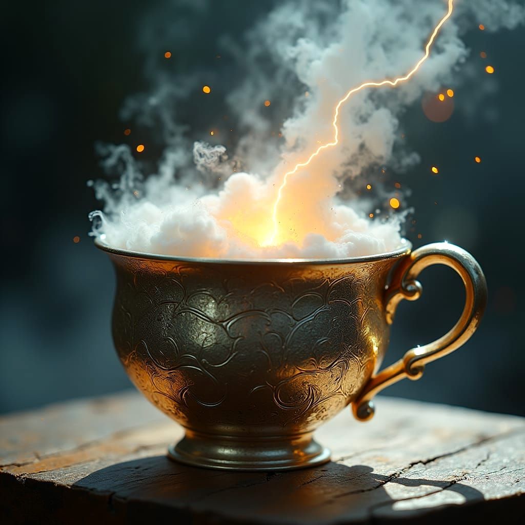 Teacup Storm: A Surreal Miniature World