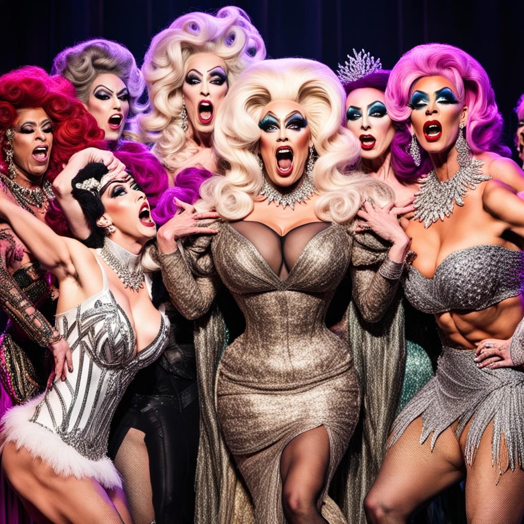 Drag Queens Circle a Scared Queen