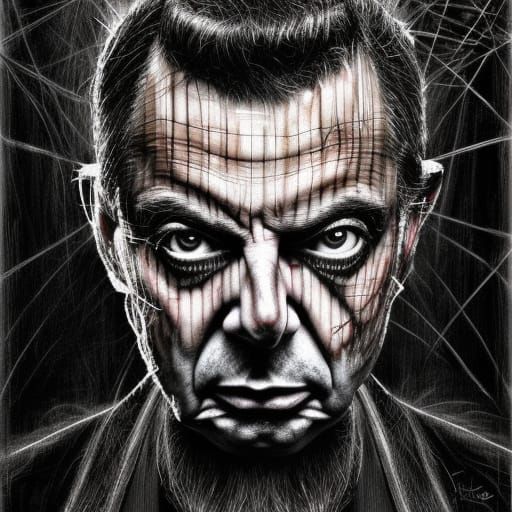 Mr. Bean as Satan in Black Metal Style