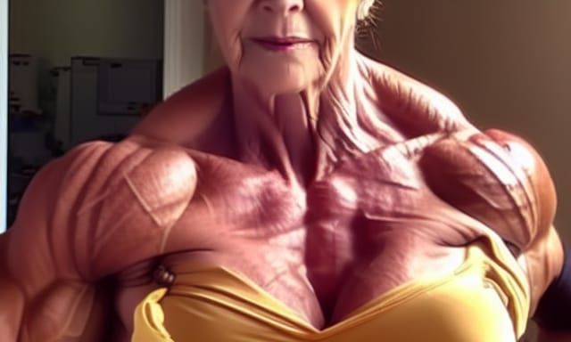 Muscular Bodybuilder Grandma with Ripped Physique