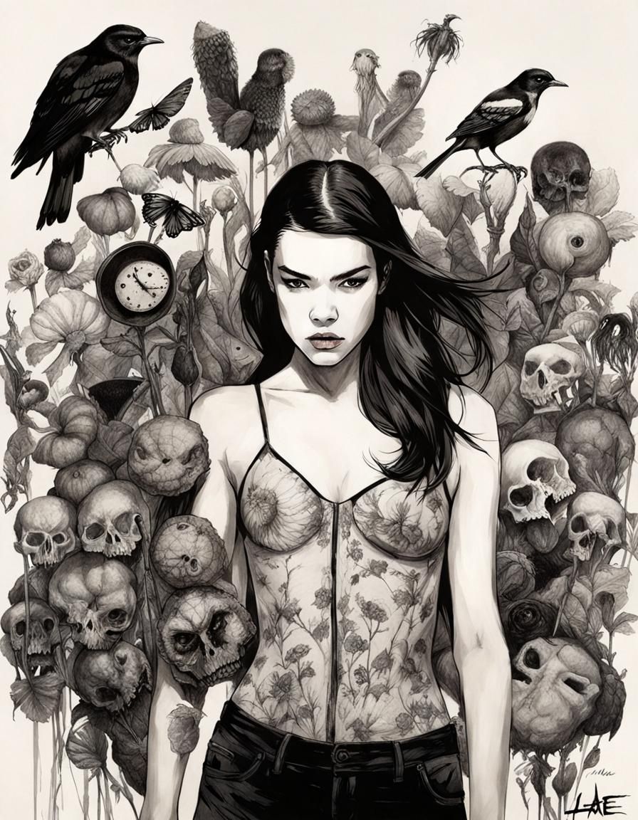 Dramatic Portrait in Style of Comic Artist Jae Lee