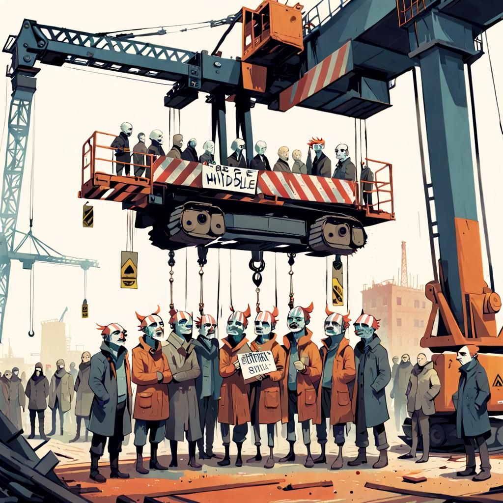 Intense Environmental Protest Scene