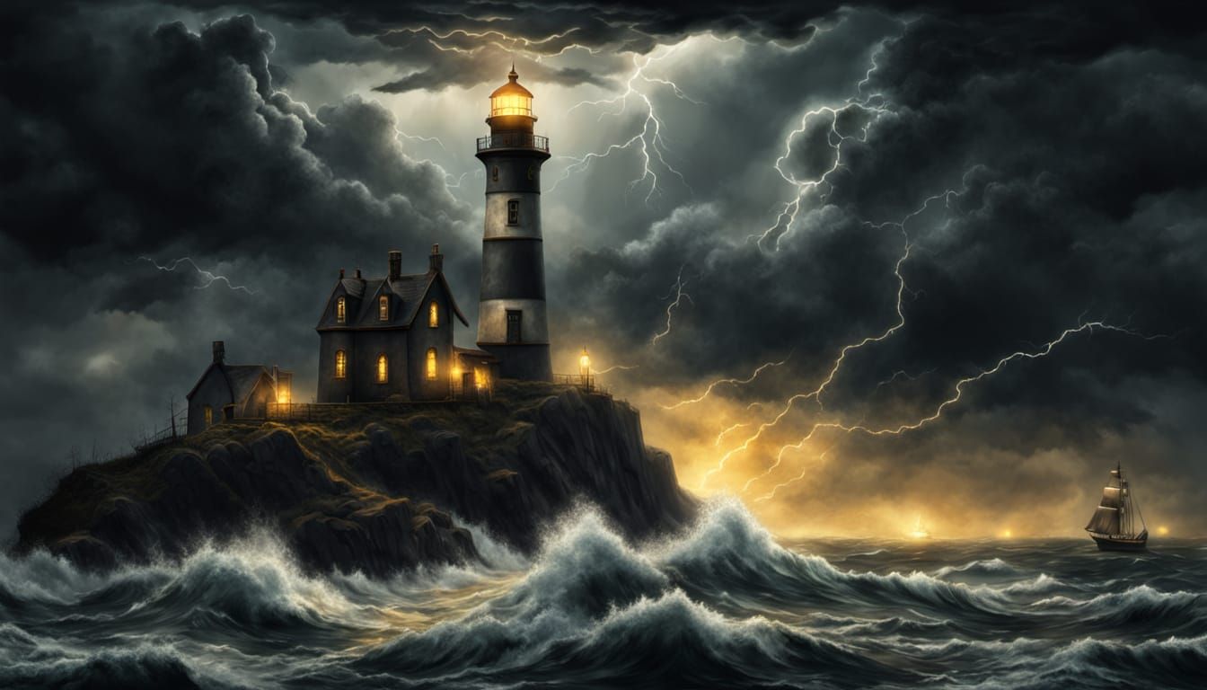 Lighthouse in the storm