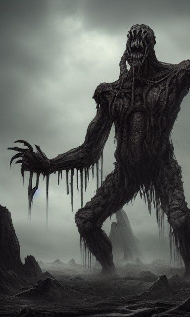 Eldritch God of Fear in Dystopian Wasteland