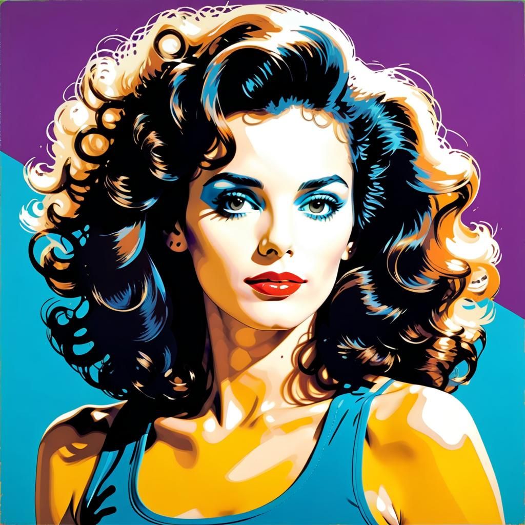 Pop Art Portrait in Andy Warhol Style