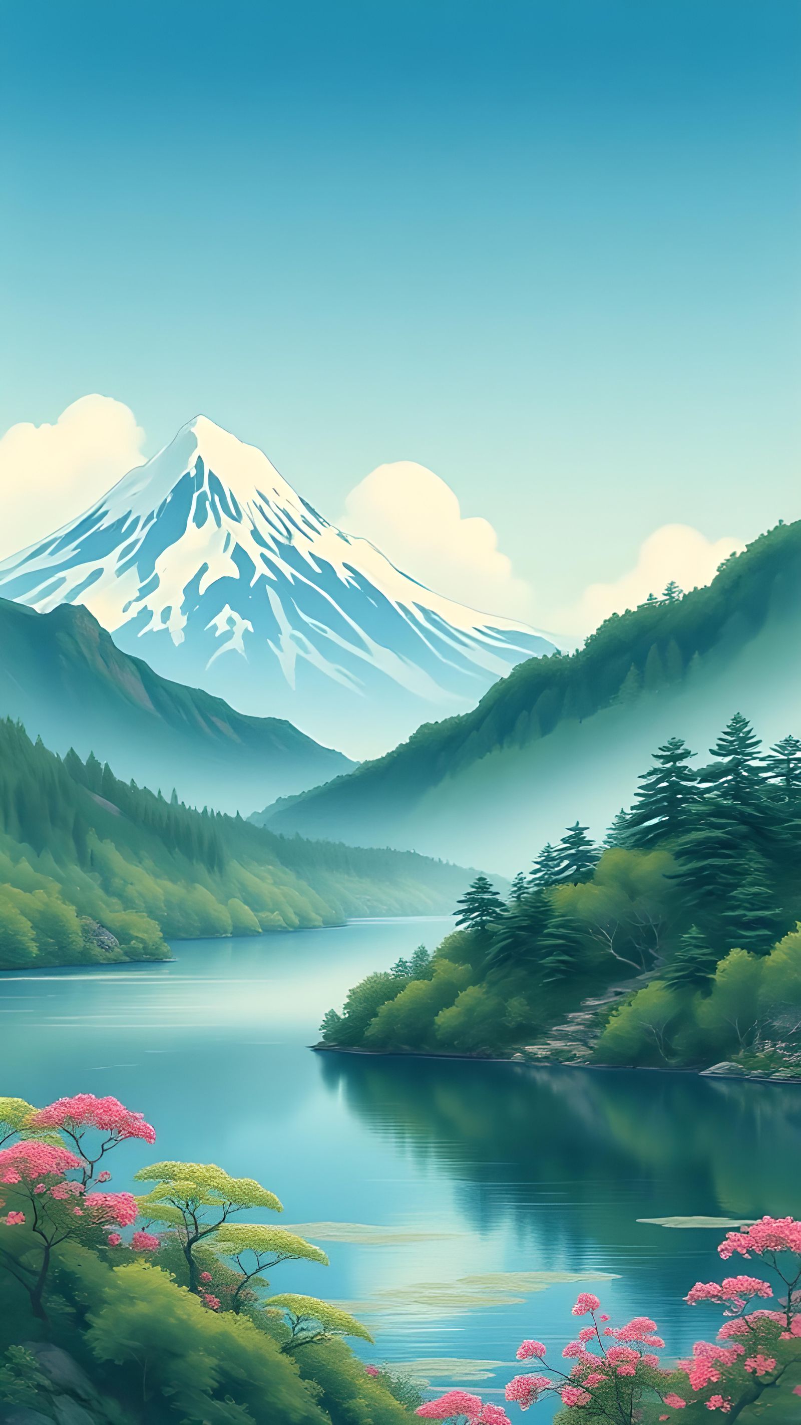 Tranquil Japanese Rural Landscape