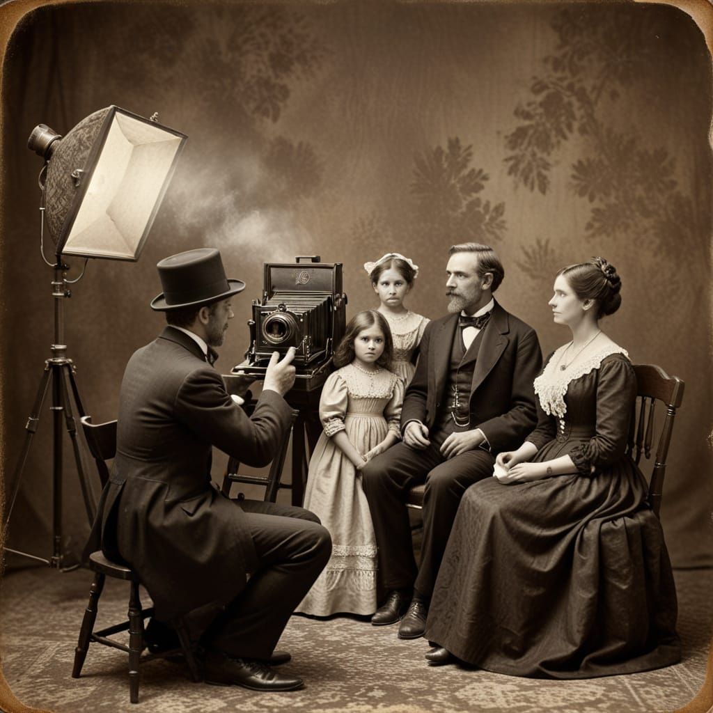 19th Century Photographer Takes Family Photo